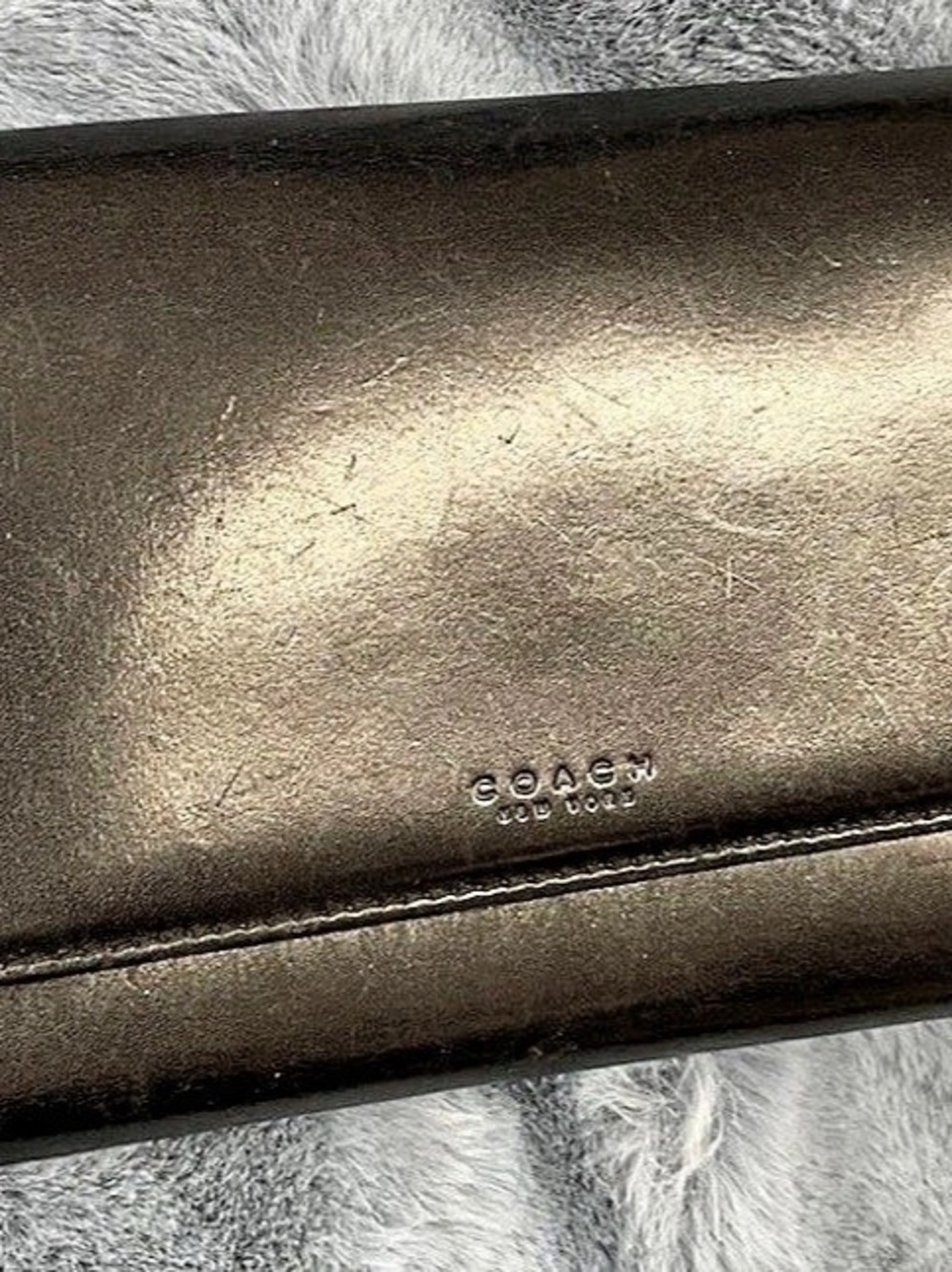 Auth Black Coach Buttery Soft Leather Vintage Fold-over Wallet Excellent